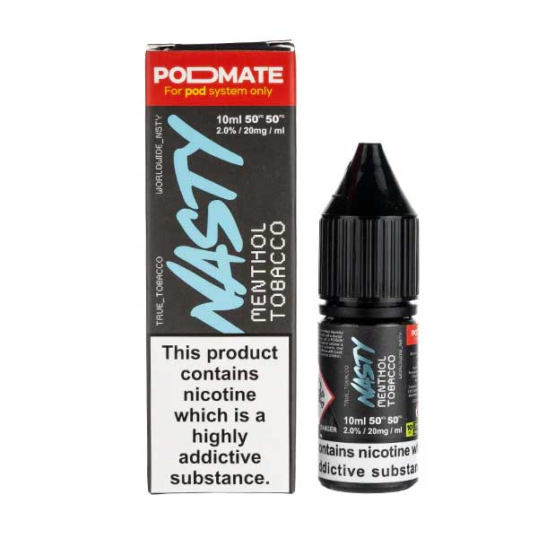 Tobacco Menthol nasty Podmate nic salts 10ml