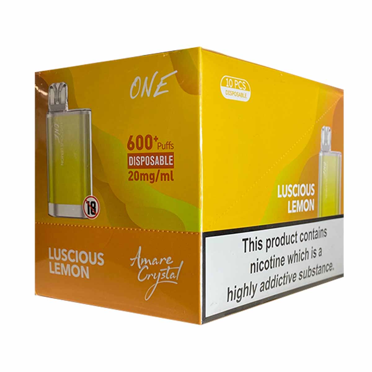 Lucious Lemon ske amare crystal disposable vape pack10