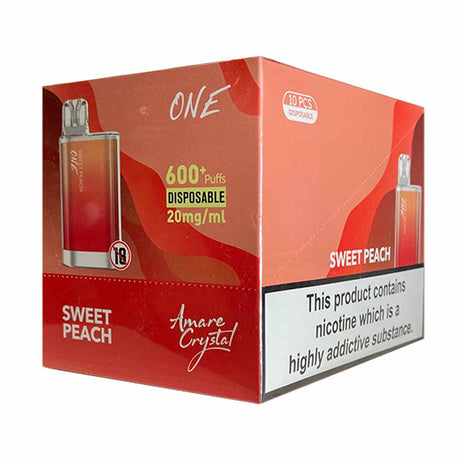 Sweet Peach ske amare crystal disposable vape pack10